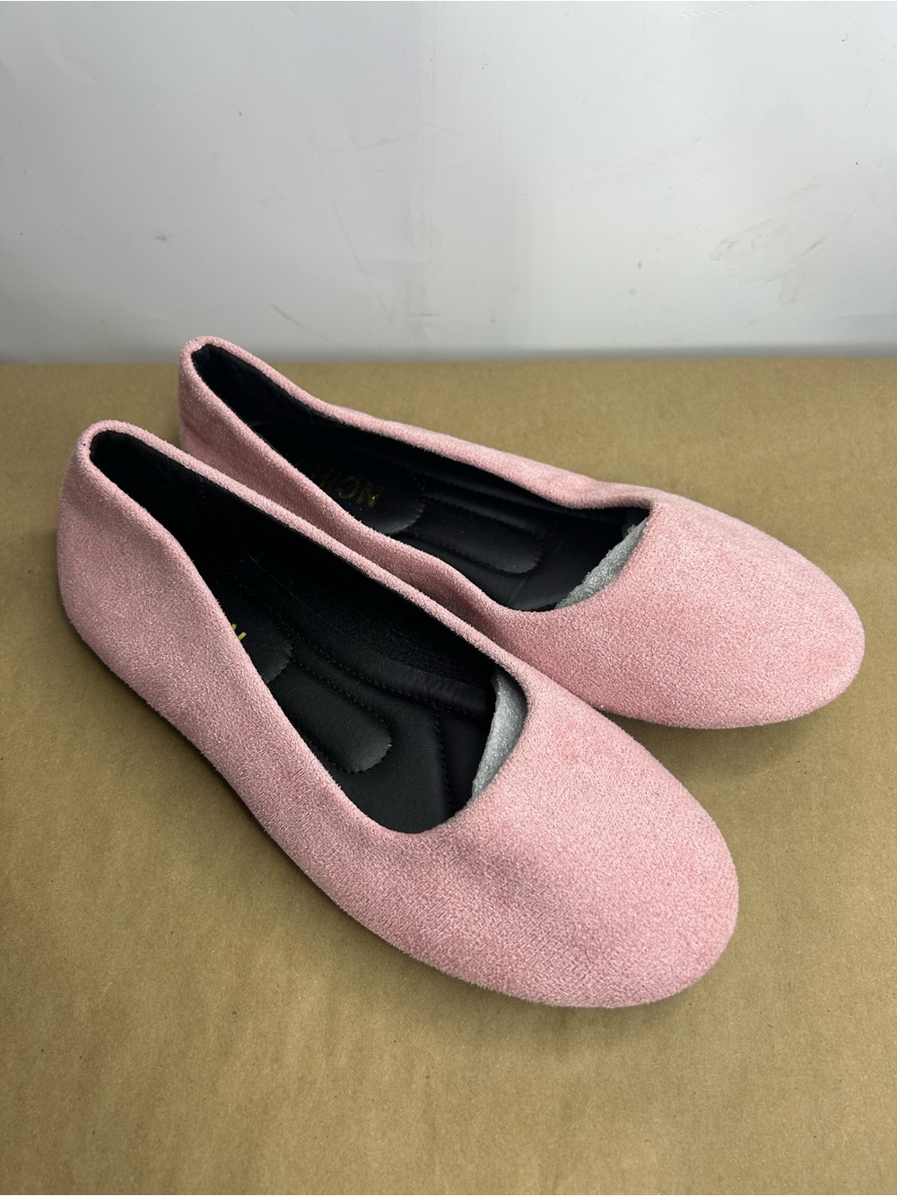 Pink Suede Slip-On Ballet Flats Size 41 (US Size 9.5)
